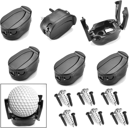 FYHJNC Golfball Retriever Pick Up Tool - 3 Pack Faltbarer Golfball-Picker oben für Puttergriff, robuster Kunststoff-Krallengreifer, schwarz
