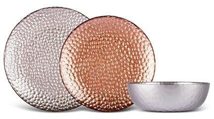 Karaca Sahra Ensemble d'assiettes et de bols pour 6 personnes – Service de table 18 pièces en verre – Service de table élégant et durable pour la cuisine