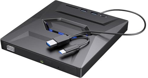 Disco rigido per PC - Lettore USB di tipo C per computer desktop, disco rigido esterno | Registratore disco esterno USB con trasferimento dati ad alta velocità, lettore di dischi portatili per