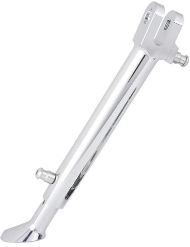 Motorradständer Motorrad Seitenständer Puck Einstellbare Motorradständer Kickstand Unterstützung Tieferlegung für Kawasaki(Silber)