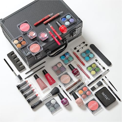 Technic Super Beauty Case - 48-Piece Portable Makeup and Nail Kit | All in One Kit, For Beginners and Aspiring Makeup Artists