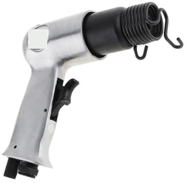 Bajo nivel de ruido Palas de Gas de mano profesionales de 1/4 pulgadas, martillo de aire, herramientas neumáticas pequeñas for eliminar óxido con 4 cinceles Para carpintería y hormigón