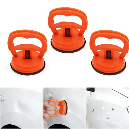 GIUSOBG Mini Saugnapf 3 Stück Auto Dent Saugnapf Dent Abzieher Saug-Näpfe | 5.7 x 6.7cm Saugnapfhalter Saug-Heber zum Anheben und Entfernen von Glas Computer-Bildschir