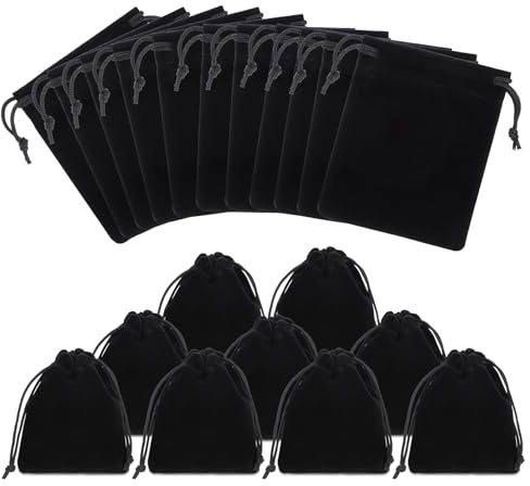 WJIAAA Velvet Drawstring Pouches,20pcs Mini Dice Bags Wedding Gift Bags Jewelry Bag Drawstring Baggies Party Favor Treat Bag 3x4 Inch