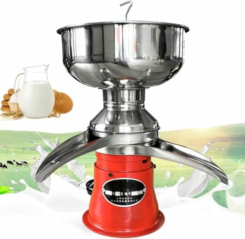 MJMLUCK Séparateur de crème de Lait Frais électrique 50 l/h, séparateur de crème et de Beurre, centrifugeuse pour chèvres et Vaches, transforme Le Lait Entier cru en Lait écrémé, Machine centrifuge