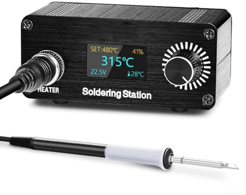 T12 Digital Temperature Soldering Station, Adjustable Temperature Autosleep/Auto Power-Off Soldering Station for Electronics Repair