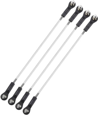 sourcing map 4Pc Adjustable Turnbuckles Camber Link 184-194mm Rod | Turnbuckle Rod,Steering Servo Linkage with M3 Ball Head Rod Ends for RC Car Replace Parts