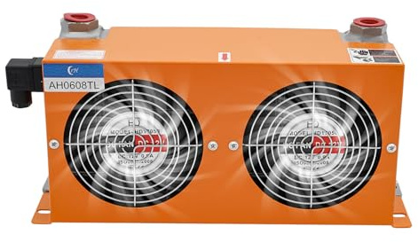 Radiatore olio idraulico radiatore olio radiatore idraulico radiatore motore radiatore radiatore ventola ventola radiatore alluminio alloggiamento DC 12 V 80 l min 2 x 48 W 1.8 m2 per costruzione