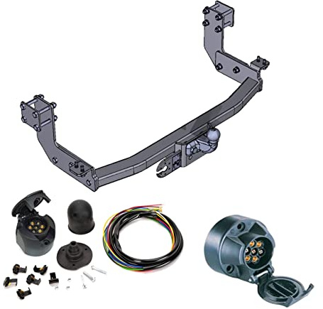 AHK Anhängerkupplung mit Elektrosatz 7 polig für Mercedes Sprinter / VW LT 28-35 1995-2006 Anhängevorrichtung Hängevorrichtung - starr, mit angeschraubtem Kugelkopf