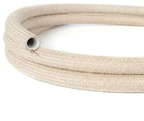 Creative-Tube, Tubo flexible con revestimiento de Lino Natural Neutro RN01, diámetro 20 mm