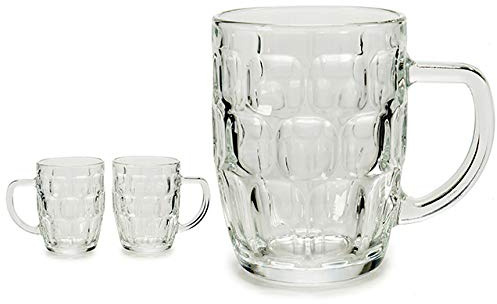 amara-global 6er Set Maßkrug 520 ml Bierkrug Glas Bierglas Glaskrug Maß Bier Maßkrüge VI520