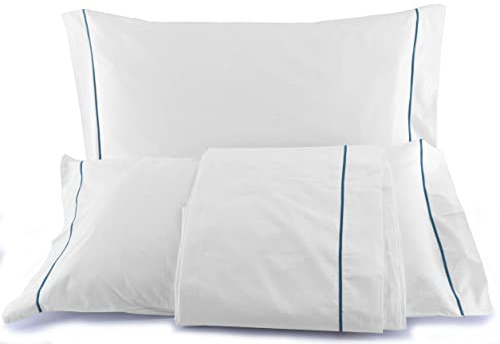 Tillverkning Textil lakan Egyptisk Bomull Vit med Broderad Wand - Sockerpapper, 180 x 200 Dubbel Kingsize Sängkläder Bäddset