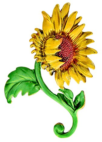 Emaille, große Sonnenblumen-Brosche für Frauen, schöne Blume, Party, Büro, Brosche für Frauen, Damen, Mädchen, Dekoration, Ansteckblume, Schal, Kleidung, Accessoires, Neujahrsgeschenke