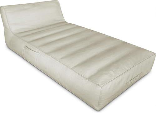 normani Luftmatratze Luftsessel Luftbett Luftsofa 160x82x50 cm mit Kopfteil für In- und Outdoor Farbe Beige Größe OneSize