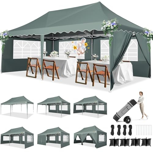 HOTEEL Gazebo Esterno Impermeabile 3x6 Gazebo Da Giardino Esterno Gazebo Pieghevole Robusto Con Fianchi Per La Festa Di Compleanno Del Matrimonio Nel Cortile Del Campeggio