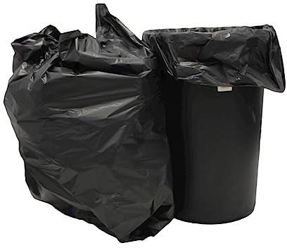 200 x Heavy-Duty Black Refuse Sacks Bin Liners 18x29x39 - Extra Strong Bin Bags - Tear Resistant and Durable - Ideal for Home, Office, and Outdoor Use