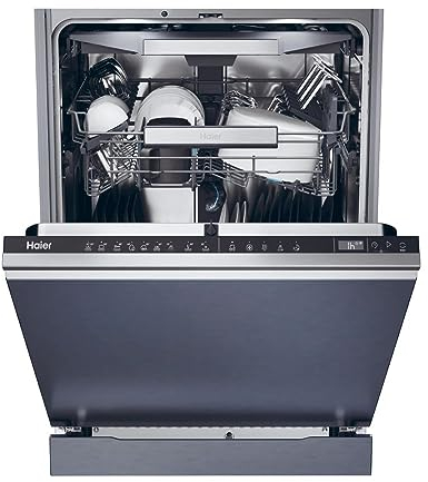 Haier I-PRO SHINE SERIE 6 TALL/XUT 6C3TB3B / Unterbau Geschirrspüler 60 cm / 16 Maßgedecke/Inverter Motor/Wi-Fi Connected dank hOn App/Höhenverstellbarer Oberkorb mit Easy-Click/Aqua Stop