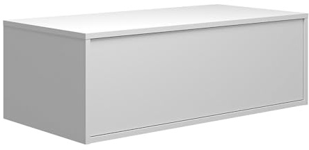 Vente-unique-Waschbeckenunterschrank hängend - Weiß - 94 cm - TEANA II