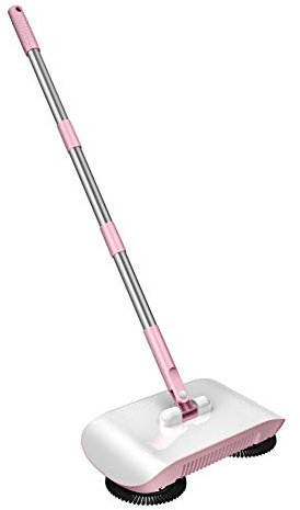 POVVFRTY Spazzatrice Uomo a Terra Lavori Domestici Pulizia della casa Spazzatrice 2 in 1 Scopa pigra/9863 (Color : Pink, Size : Three Cloths)