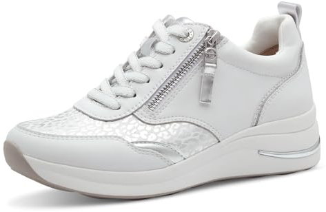 Tamaris Damen Wide Fit Damen Sneaker flach mit Schnürsenkeln mit Reißverschluss