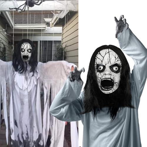 ZFHLZJY Halloween Maske,Terror Maske,Halloween Maske für Erwachsene,Halloween Latex Vollmaske,Gruselige Masken,Latex Horror Maske,Cosplay Halloween Demon Carnival Cosplay Props