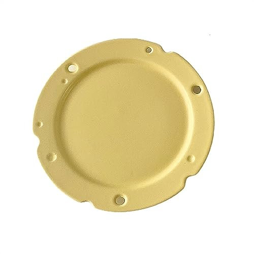 SDA287MZ Plates Ceramic Flat Plate Yellow Cute Matte Cheese Shape Breakfast Plate Home Plate Creative Dessert Cake Shape Plate Side Plate(Yellow)