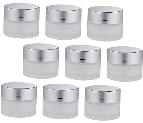 PLAFOPE 9pièces Pots De Crème Verre Transparent Pour Cosmétiques Récipients Réutilisables Idéaux Pour Voyage Et Stockage De Produits De Beauté