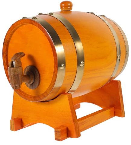 PAMINGONO Holzfass Als Rotweinfass Weinfass Für Lagerung Dekorative Fässer Für Bars Und Partys Altes Aus Holz Mit