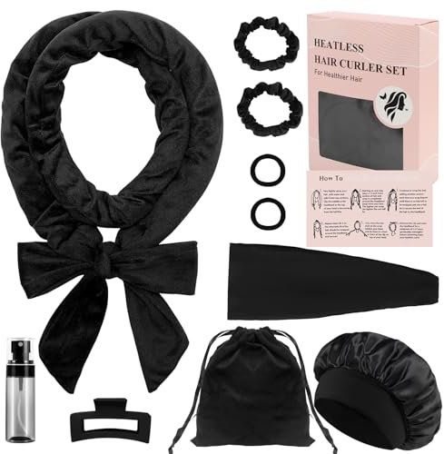 Lockenwickler Locken Ohne Hitze Overnight Curls Heatless Hair Curler Locken über Nacht Lockenwickler über Nacht Heatless Curls Band Samt mit Haarnadel für Mittleres Langes Haar