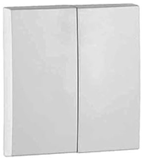 Logus 90, Interruptor Doble en Blanco. Diseño moderno y elegante, ideal para cualquier ambiente. Perfecto para controlar la iluminación de manera eficiente y con estilo.