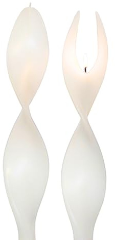 Engelskerze Weiß 32 cm – handgemachte Ritualkerze – Engelslicht für Wahrheit, Kommunikation, Reinheit & Kreativität