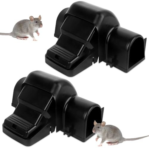 Afenau Rat Trap, 2 Pack Rat Traps that Kill Instantly, Humane Rat Trap, Mouse traps for indoors & Outdoors, Highly Sensitive Mice Traps and Rat Killer for Rodent Control, Child and Pet Friendly