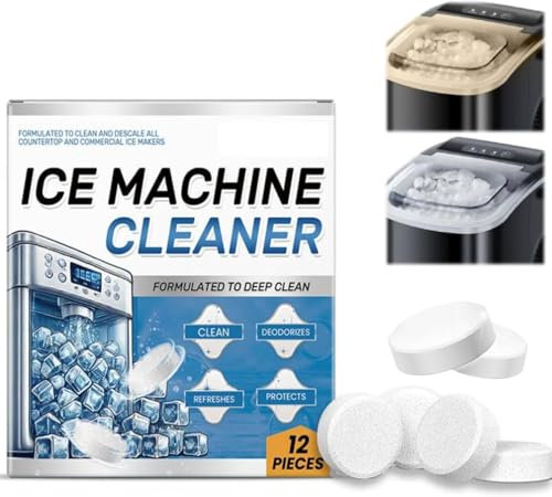 Détartrant pour machine à glace, élimine les odeurs et prolonge la durée de vie, détartrage efficace et tablettes de solution de détartrage (1 pièce)