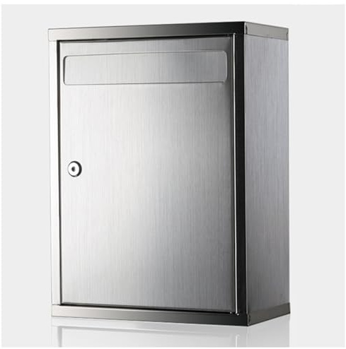 Cassetta Postali in Acciaio Inox Spessorato Con Serratura Resistente Alle Intemperie da Esterno Cassetta Postale Con Apertura a Molla a Ribalta Con 4 Fori per Il Montaggio a Parete Cassetta per Pacchi