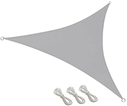 Matybobe Toldo triangular resistente de 10 pies para jardín, refugio de plantas, cubierta de invernadero transpirable para patio al aire libre, camping, patio trasero, piscina