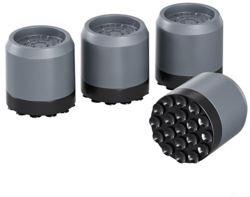 Niceminiwall Anti Vibration Washing Machine Feet Pads Silicone Vibration Damper Mat Set Reduces Noise Protects Floors Easy Install Compatible with Most Washing Machines(Grey)