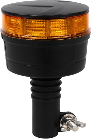 AOHEWEI Feu de Signalisation LED Ambre, 3 Modes Clignotants & 4 Modes Rotatifs 12/24V, Lampe Stroboscopique à 30 LED pour Machines Agricoles, Véhicules Utilitaires, Bus Scolaire, Tracteur, Pelleteuse