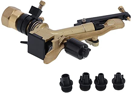 ERYUE Irrigatore a Impatto Regolabile per Strumento di Irrigazione del Giardino, Irrigatore Rotante in Materiale di Rame Alta qualità per Prato, Parco, Campo Sportivo,[Spazi Verdi Pubblici,