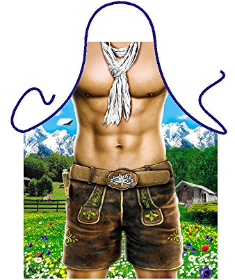 Motiv Schürze - Alpenmodel Sie - Schürze mit Motiv Küchenschürze Latzschürze Grillschürze, Mann