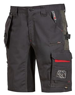 U-Power | Pantaloni da Lavoro Uomo Estivi Start, Tasca Removibil, Inserti Stretch Ergonomici, 65% Poliestere 35% Cotone Canvas