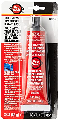 ProSeal Sealpro 80726 High Temperature RTV Silicone Instant Gasket, Red