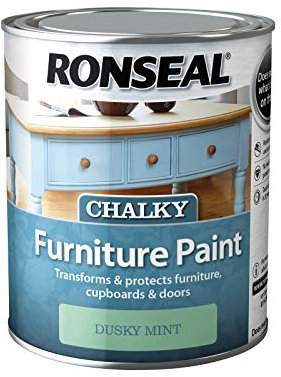 Ronseal RSLCFPDM750 750 ml Chalky Furniture Paint - Dusky Mint