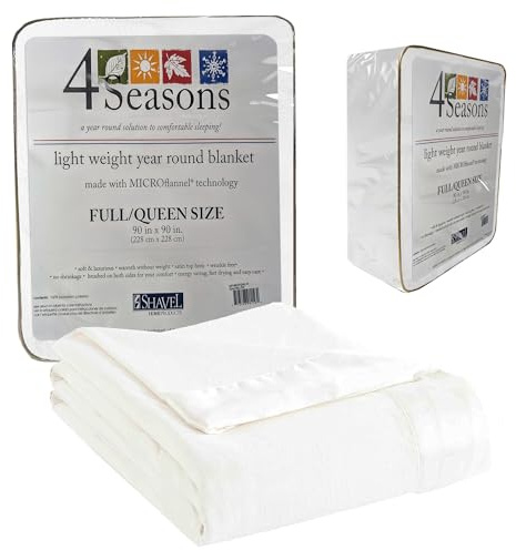 Thermee Micro Flannel Full/Queen-Size-Bettlakendecke, leichte Bettlakendecke, maschinenwaschbar und trocknergeeignet, kein Pilling, 90 x 84 W, Schnee, THRBKFQSNO