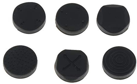 P Prettyia 6pcs Funda Antideslizante Analógica de Tapa de Joystick de Pulgar para Sony Playstation PS Vita PSV1000 2000 - Negro