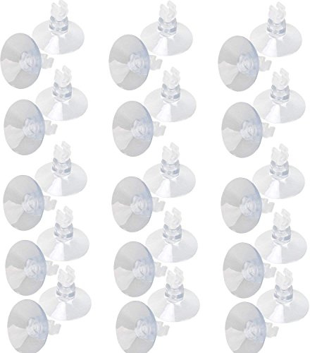 SLSON 30 Pack Aquarium Suction Cup Clips Airline Tube Holders Clamps Fish Tank Hose Holder Clips for Air Line Tubing 3/16