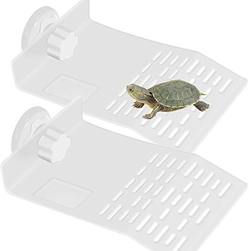 Dancepandas Lot de 2 palettes flottantes pour tortues d'aquarium avec ventouses