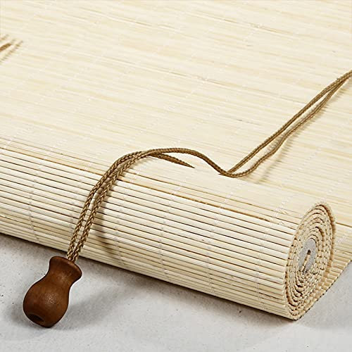 Tapparella ?in Bamboo filtro luminoso Cortina di bambù Tenda a Rullo in bambù Veneziana protezione dal sole e dalla privacy Tendina parasole,avvolgibile romane per finestre e porte (120 x 260 cm)