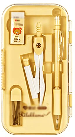 caihuashopping Zirkel Geometriesatz Zeichnung Kompass 0,7mm Mechanische Bleistift-Radiergummi-Winkelmesser-Lineale, die Kompass 8-teiliges Set for Student Geometriezirkel (Color : A)