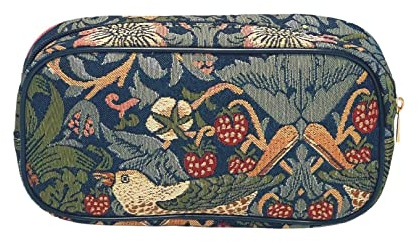 Signare Universal Travel Organiser Cosmetic Makeup Case William Morris Strawberry Thief Blue (UNI-ACC-STBL)