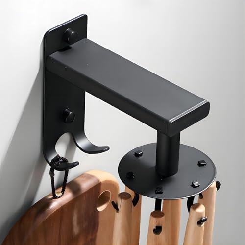 yozhch Self Adhesive Kitchen Utensils Holder Wall Mounted Cooking Utensil Rack for Hanging Pots and Pans Storage Spatula Spoon Rail Hanger Organizers with 8 Removable Hooks & 2 Heavy Duty Hooks